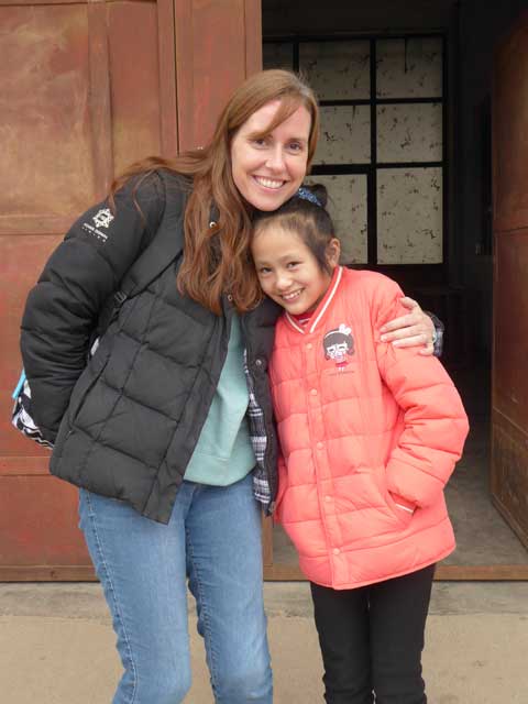 American female with Chinese girl