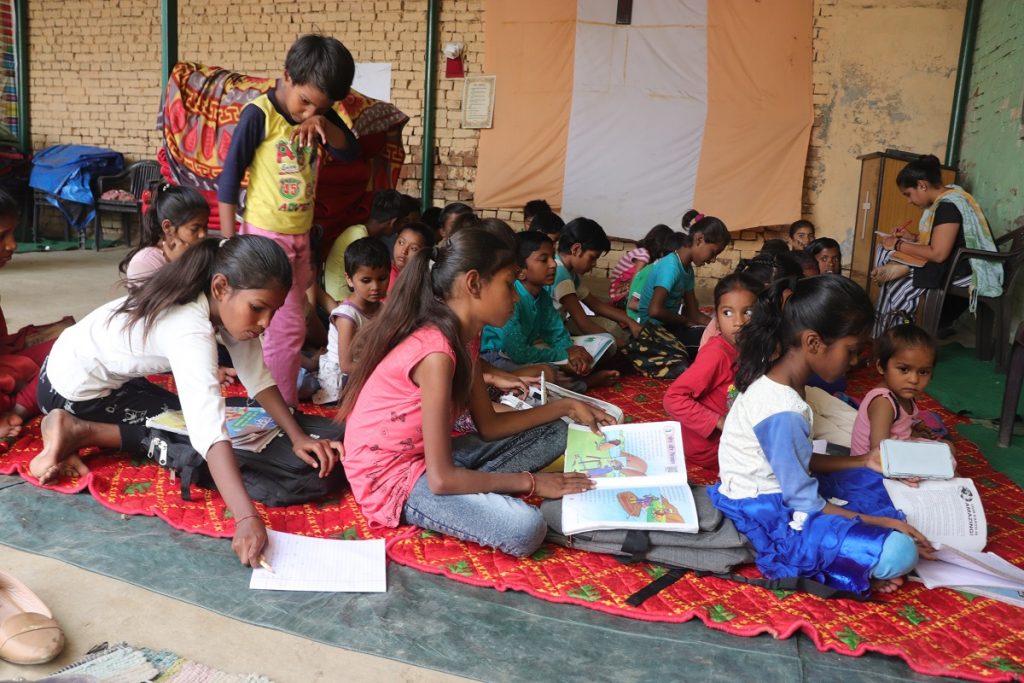 Children in a child development center