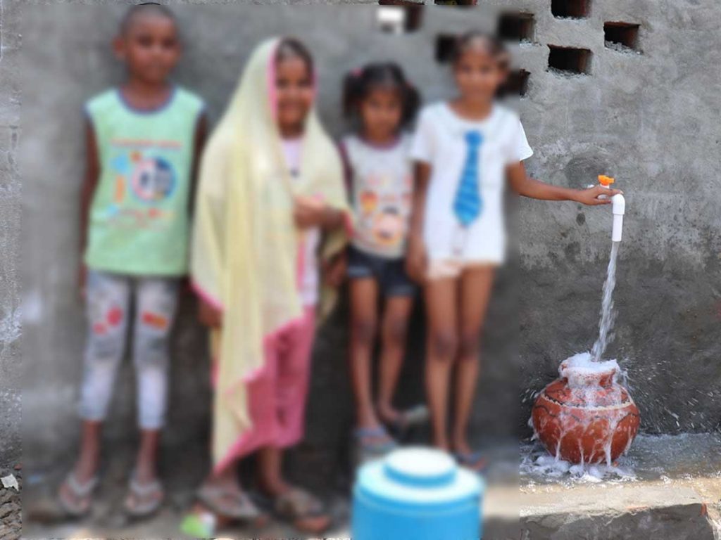 children with safe water