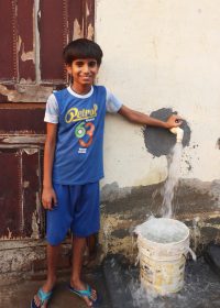 boy with safe water